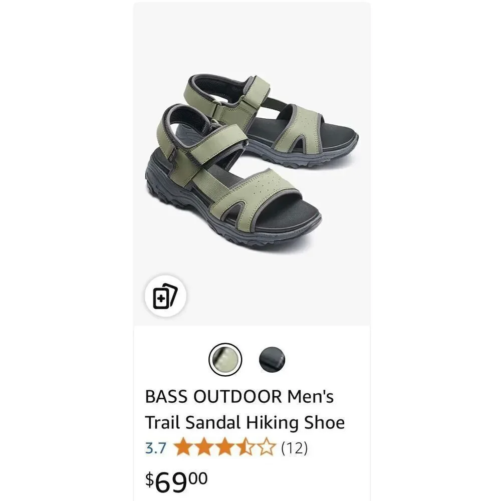 BASS OUTDOOR Men's Trail Sandal Hiking Shoe